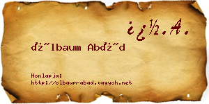 Ölbaum Abád névjegykártya